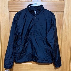 Nike Youth Boy’s Classic Black Lined Pullover Zip Windbreaker, Size Small (4-6)